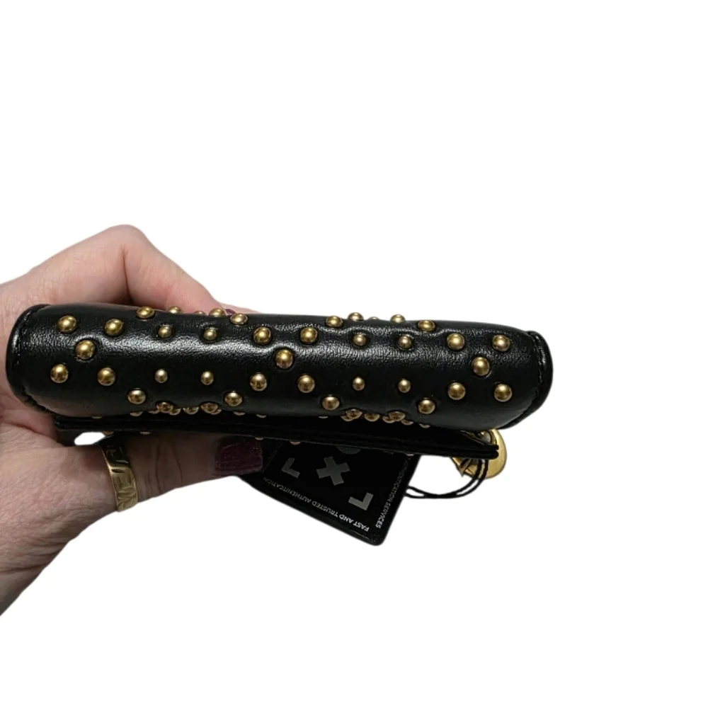 Christian Dior Lady Dior Studded Black Wallet W/COA